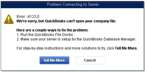 QuickBooks error 6123, 0