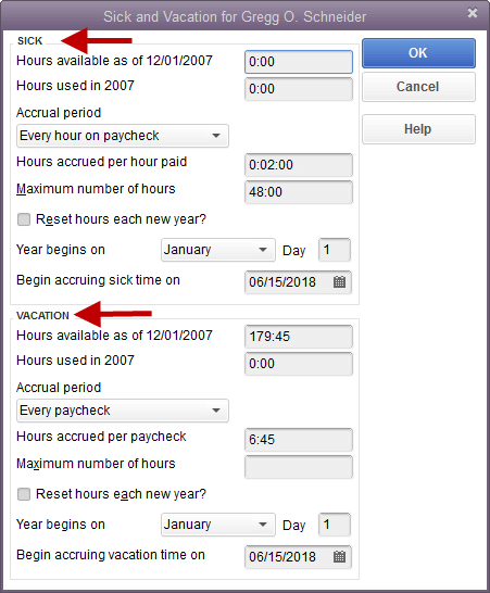 Set Up sick pay and vacation time in QuickBooks
