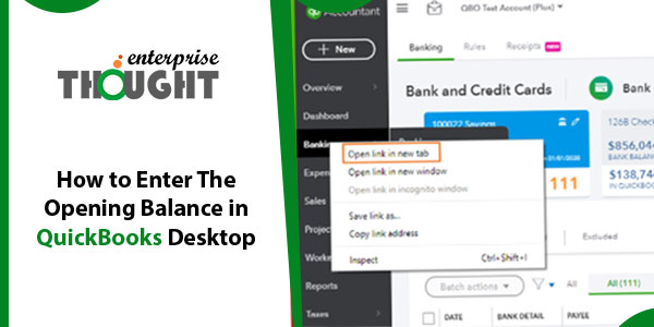 How to Enter The Opening Balance in QuickBooks Desktop