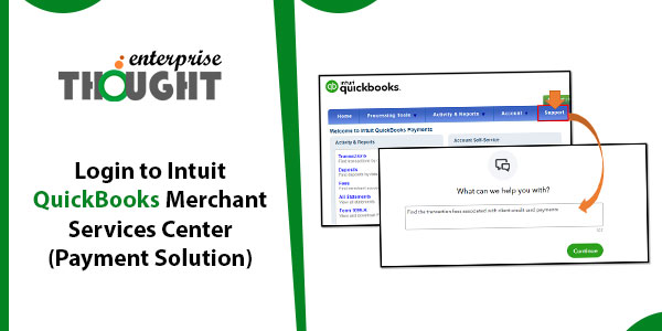 Login to Intuit QuickBooks Merchant Services Center (Payment Solution)